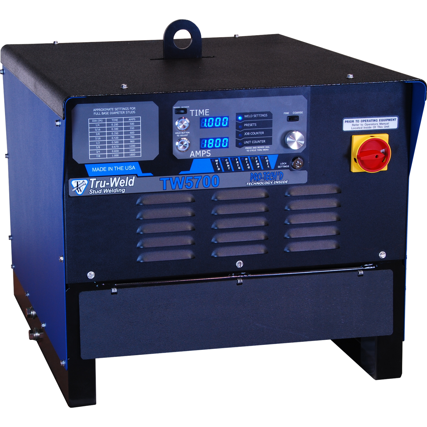 TW5700 Drawn ARC Stud Welder - 7/8" Max Stud Diameter - www.StudWeldingStore.com