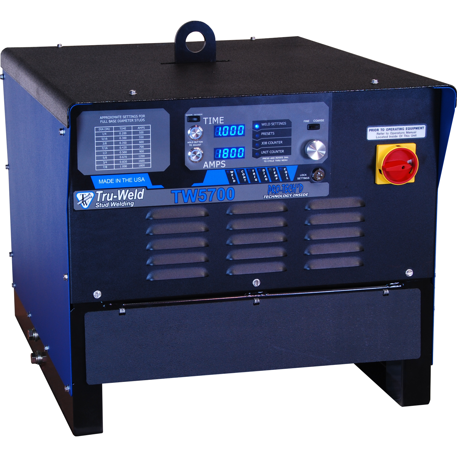 TW5700 Drawn ARC Stud Welder - 7/8" Max Stud Diameter - www.StudWeldingStore.com