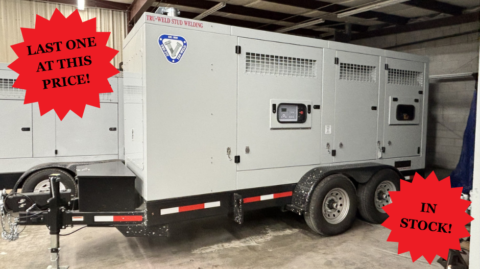 LAST ONE AT THIS PRICE! SJ-205 Dual Gun Mobile Stud Welding Generator System