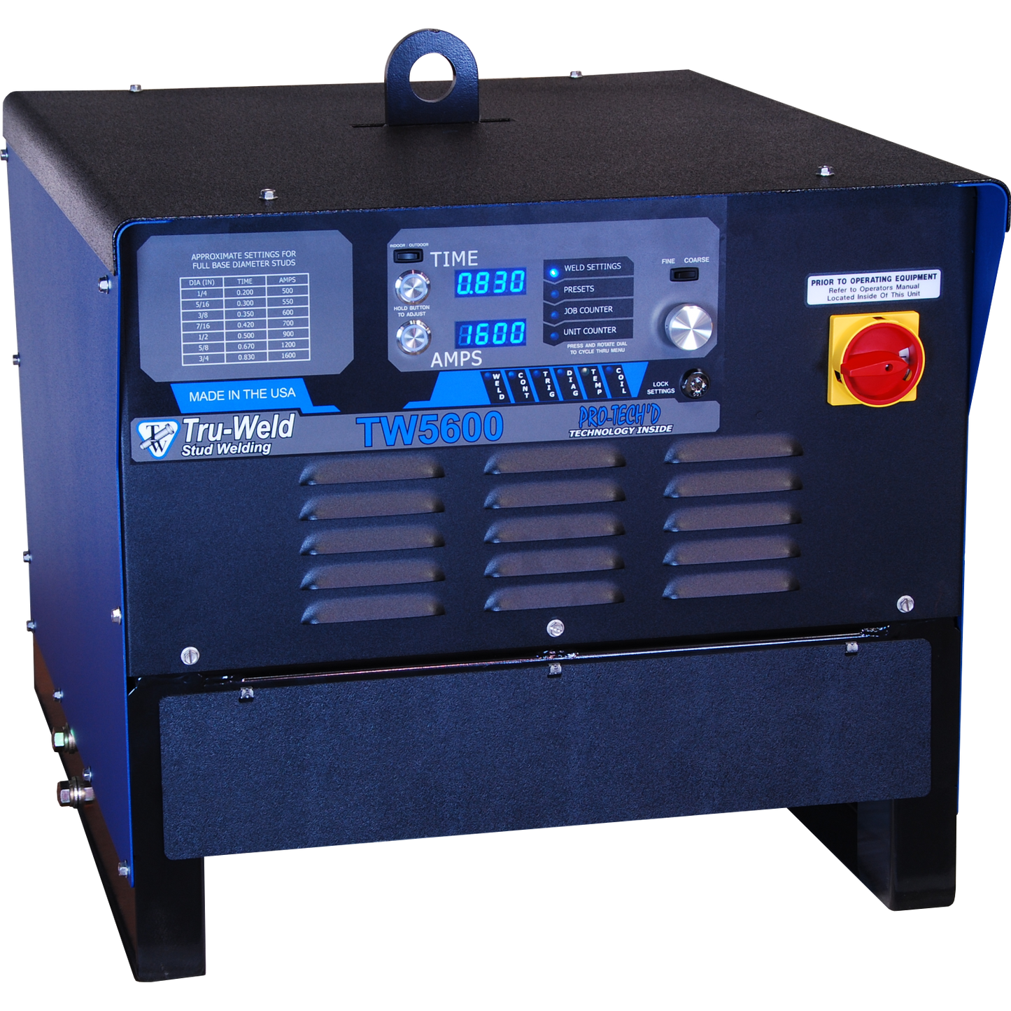 TW5600 Drawn ARC Stud Welder- 3/4" Max Stud Diameter - www.StudWeldingStore.com