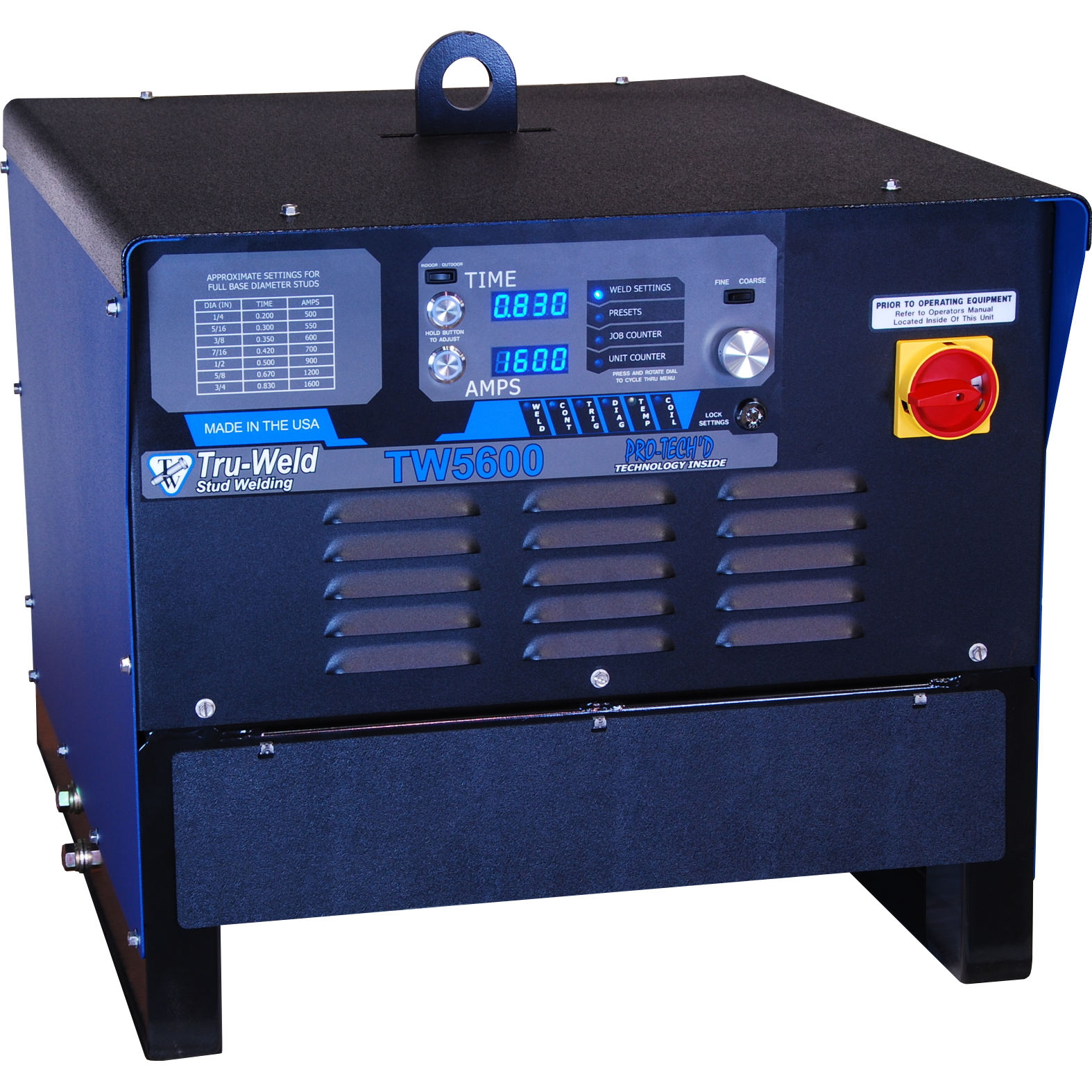 TW5600 Drawn ARC Stud Welder- 3/4" Max Stud Diameter - www.StudWeldingStore.com
