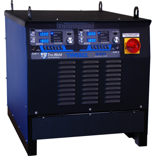 TW6802 Dual Gun Drawn Arc Stud Welder by Tru-Weld Equipment.  1" Diameter Capacity.
